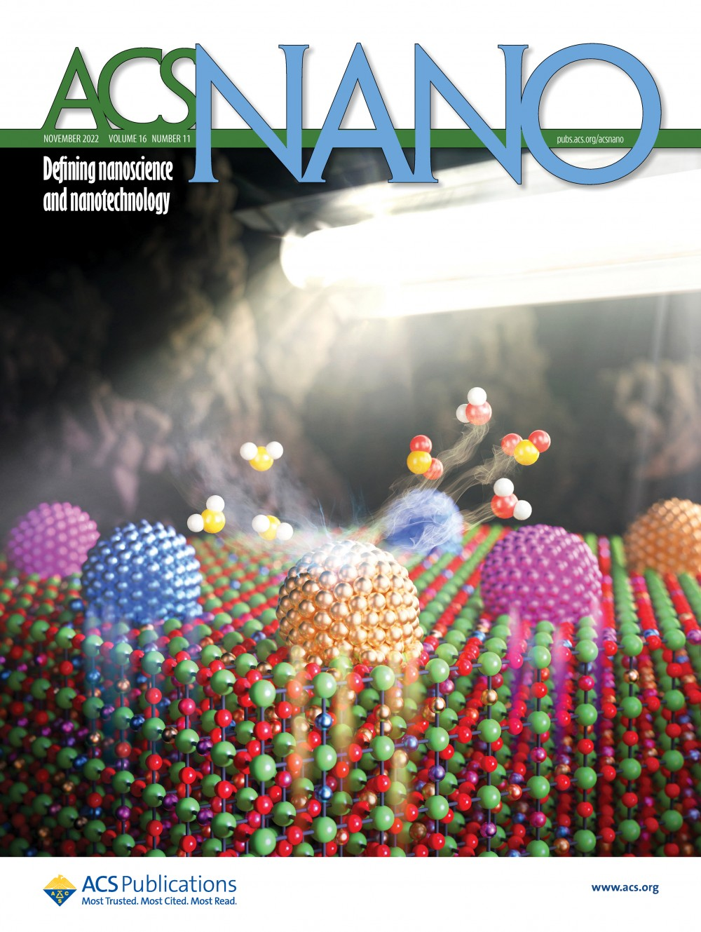 ACS Nano supplementary cover featuring ultrafast ambient-air exsolution on a metal oxide