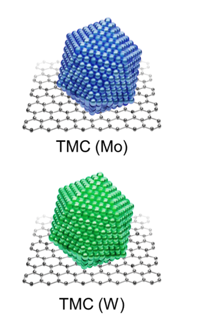 Advanced Materials 2025 Figure 1d showing molybdenum and tungsten transition-metal carbides formed by carbothermic reaction